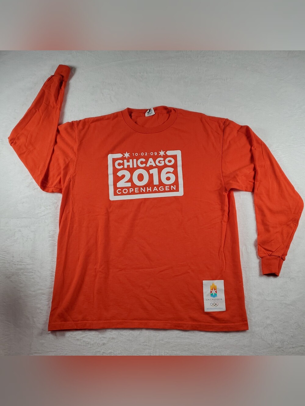 Delta Chicago 2016 Copenhagen Olympic Candidate City Long Sleeve T-shirt L Y2k